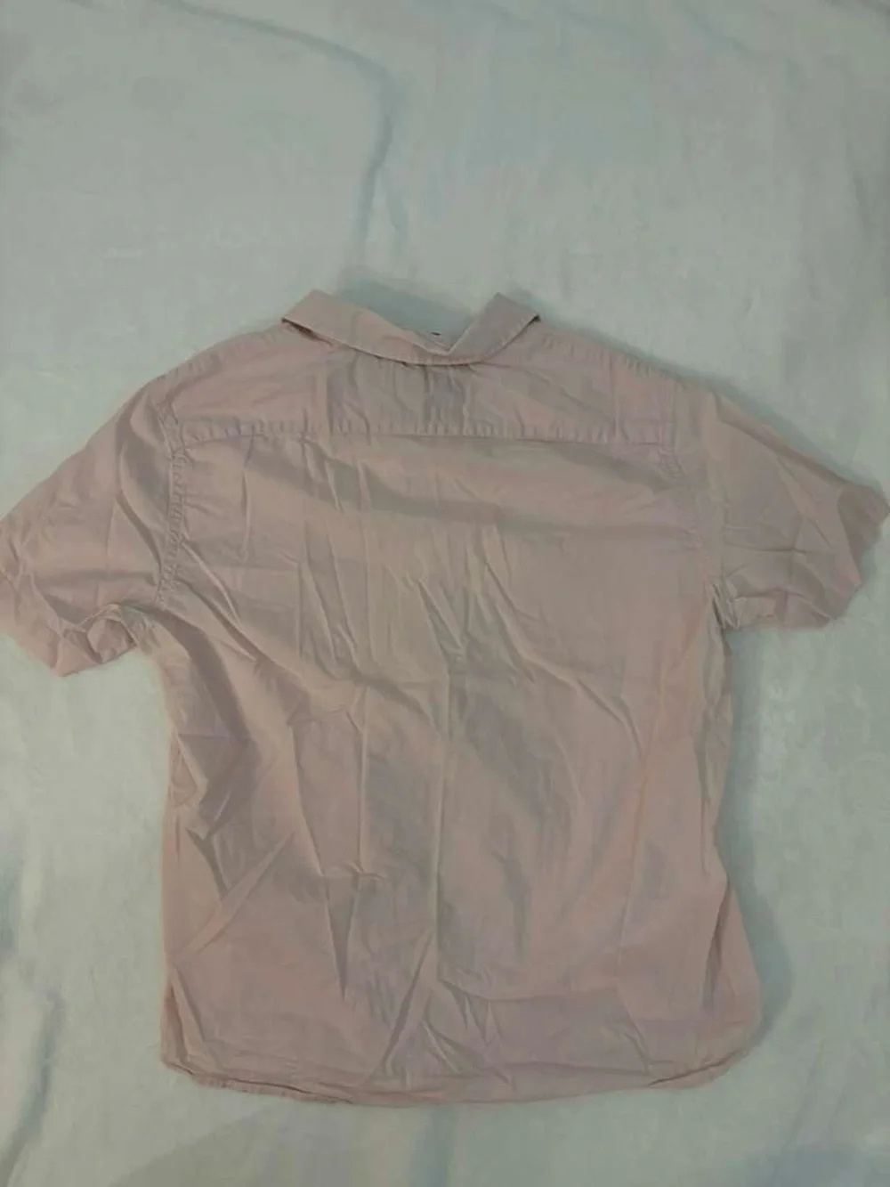 Banana Republic Light Pink Short-Sleeve Button-Down Shirt